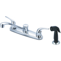 Olympia Faucets Two Handle Kitchen Faucet, NPSM, Standard, Polished Chrome, Overall Width: 14.25" K-5171